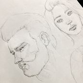 My project in Portrait Sketchbooking: Explore the Human Face course. Een project van  Schetsen,  Tekening,  Portrettekening,  Artistieke tekening y Sketchbook van Suellen Almeida - 11.09.2021