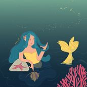 No fue la Sirena. Traditional illustration, Design, Graphic Design, and Vector Illustration project by Lina Yaima - 09.15.2021