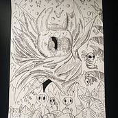uma pequena fanart do Hollow Knight . Un progetto di Illustrazione tradizionale di Thallyson Magalhães - 15.09.2021