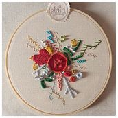 Mi Proyecto del curso: Técnicas avanzadas de bordado: puntadas y composiciones con volumen. Embroider project by Natalia Cornejo - 09.15.2021