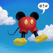 Pantsy Mouse.  The most famous shorts in the world. Traditional illustration, Drawing, Pencil Drawing, and Digital Illustration project by William McConkey - 09.05.2021