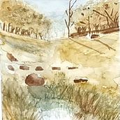 Meu projeto do curso: Paisagens naturais em aquarela. Fine Arts, Painting, and Watercolor Painting project by Vanessa Kalil Cabello Ferraz Araujo - 08.16.2021