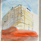 Meu projeto do curso: Desenho arquitetônico com aquarela e tinta. Sketching, Drawing, Watercolor Painting, Architectural Illustration, Sketchbook & Ink Illustration project by Caro Rolo - 09.16.2021