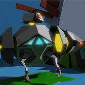 Mi Proyecto del curso: Modelado de personajes low poly para videojuegos . 3D, Modelagem 3D, Videogames, Design de personagens 3D, e Design de videogames projeto de Alonso Garcia Muñoz - 14.09.2021