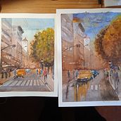 Mi Proyecto del curso: Paisajes urbanos en acuarela. Artes plásticas, Pintura em aquarela e Ilustração arquitetônica projeto de jariaslombo - 17.09.2021