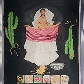 Mujer tejuana. Traditional illustration, Character Design, Graphic Design, and Painting project by Fer Márquez - 04.04.2021