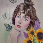 My project in Illustrated Portrait in Watercolor course. Traditional illustration, Fine Arts, Painting, Drawing, Watercolor Painting, Portrait Drawing, and Artistic Drawing project by caareroot - 09.18.2021