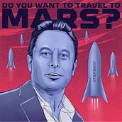 Vote Elon Musk for Mars president. Traditional illustration, Design, Character Design, and Graphic Design project by Eduardo Medina - 08.07.2021