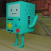 BMO hecho en blender. Projekt z dziedziny  Projektowanie 3D użytkownika Jesús Alberto Mora Arias - 18.09.2021