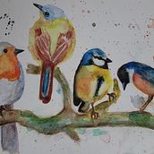 My project in Artistic Watercolor Techniques for Illustrating Birds course. Traditional illustration, Watercolor Painting, Realistic Drawing, and Naturalistic Illustration project by annidollar - 09.18.2021