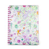 Notebook design with glitter and illustration pattern. Design, Traditional illustration, Fashion Design, Product Design, Vector Illustration, and Pattern Design project by Eva Boch - 09.18.2021