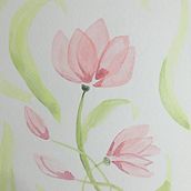 flores, primeros intentos. Un progetto di Pittura ad acquerello di alba_m_a - 19.09.2021