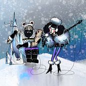 MÚSICOS POLARES  - My project in Illustrated Characters Factory course. Een project van Traditionele illustratie, Ontwerp van personages, Digitale illustratie, Kinderillustratie y Verhaallijn van oscar_sologaistoa - 19.09.2021