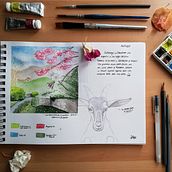 Mi Proyecto del curso: Cuaderno de viaje en acuarela. Traditional illustration, Watercolor Painting, Sketchbook, Naturalistic Illustration, and Pencil Drawing project by Liliana Medici - 09.17.2021