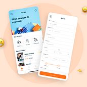 Home maintenance services app. UX / UI project by Yaser Nazzal - 09.19.2021