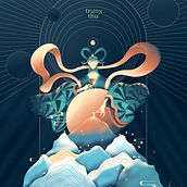 Full moon. Traditional illustration, Vector Illustration, Digital Illustration, and Editorial Illustration project by Phuc Anhn - 09.15.2021