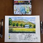 Mi Proyecto del curso: Cuaderno de viaje en acuarela. Traditional illustration, Watercolor Painting, Architectural Illustration, and Sketchbook project by Bea - 09.20.2021