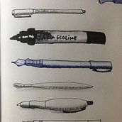 Drawing pens and knives  Ein Projekt aus dem Bereich Traditionelle Illustration von kaatje_draws - 20.09.2021