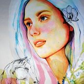 My project in Illustrated Portrait in Watercolor course. Un progetto di Illustrazione tradizionale, Belle arti, Pittura, Disegno, Pittura ad acquerello, Disegno di ritratti e Disegno artistico di linda_lin - 20.09.2021