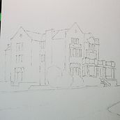 My project in Architectural Sketching with Watercolor and Ink course. Sketching, Drawing, Watercolor Painting, Architectural Illustration, Sketchbook & Ink Illustration project by Huong Nguyen - 09.17.2021