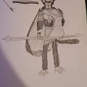 The Monkey King, Wukong. Traditional illustration project by Tylor Adams - 09.21.2021
