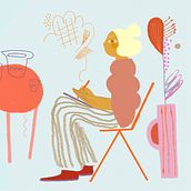 Illustration for the website of Gestalt therapist Anne Müller. Traditional illustration, Web Design, and Digital Illustration project by Franziska Uhlig - 09.01.2021