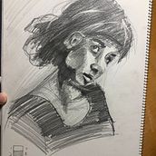 My project in Artistic Portrait Drawing: Capture Authentic Expressions course. Traditional illustration, Fine Arts, Sketching, Pencil Drawing, Drawing, Portrait Drawing, Realistic Drawing, Artistic Drawing, and Figure Drawing project by Patrick Sherriff - 09.21.2021