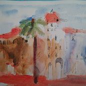 Mon projet du cours : Dessin architectural à l’aquarelle et à l’encre. Sketching, Drawing, Watercolor Painting, Architectural Illustration, Sketchbook & Ink Illustration project by Alix Olphe-Galliard - 09.21.2021