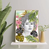Mi Proyecto del curso: Ilustración de retrato con técnicas analógicas y digitales. Un proyecto de Ilustración tradicional, Dibujo a lápiz, Dibujo, Ilustración digital, Pintura a la acuarela, Dibujo de Retrato y Dibujo realista de Jor Caro - 21.09.2021