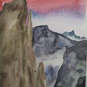 Meu projeto do curso: Paisagens naturais em aquarela. Fine Arts, Painting, and Watercolor Painting project by Fernanda Coiado - 11.18.2021