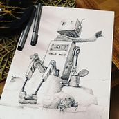 The last mind on Earth. Traditional illustration, Pencil Drawing, Drawing, Realistic Drawing, Artistic Drawing & Ink Illustration project by Julia Hoyle - 09.22.2021