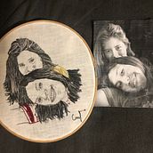 Mi Proyecto del curso: Creación de retratos bordados. Embroider project by Maricarmen Torrejon Becerril - 09.23.2021