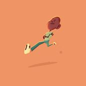 Dave Run Cycle. Motion Graphics, Character Animation, Animation, and 2D Animation project by Alfie Bogush - 09.01.2021