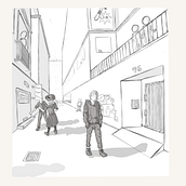 Back alley. Traditional illustration, Fine Arts, Sketching, Pencil Drawing, Drawing, Artistic Drawing, and Figure Drawing project by connor_theis - 09.23.2021