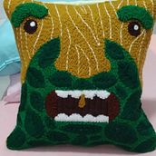 Meu projeto do curso: Bordado XL com agulha mágica. Embroider, Decoration, and Punch Needle project by Cynara Alets - 09.24.2021