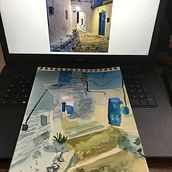 Mon projet du cours : Paysages urbains à l’aquarelle. Un proyecto de Pintura a la acuarela de heliaspe - 25.09.2021