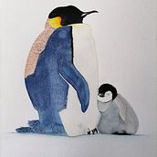 Ilustración de "pingüino emperador" . Ilustração tradicional projeto de Monica Guardamino Salvador - 26.09.2021