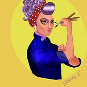 Mi Proyecto del curso: Retrato de personajes femeninos con Procreate. Traditional illustration, Digital Illustration, and Digital Drawing project by Claudia Rios G. - 09.26.2021