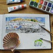 Mi Proyecto del curso: Cuaderno de viaje en acuarela. Traditional illustration, Watercolor Painting, Architectural Illustration, and Sketchbook project by Soraya Kalaji Garea - 09.26.2021