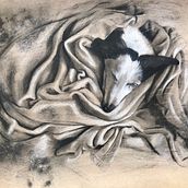 My project in Artistic Charcoal Portraiture: Creating Atmosphere course. Traditional illustration, Fine Arts, Drawing, Portrait Drawing, Realistic Drawing, and Artistic Drawing project by Silvia Maspoli - 09.25.2021