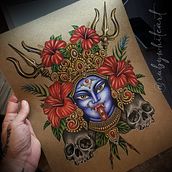 Mahakali Ein Projekt aus dem Bereich Traditionelle Illustration und Zeichnung von Karine P. LeBlanc - 14.04.2021