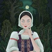 fairytale. Traditional illustration, and Character Design project by Victoria Golubeva - 01.17.2021