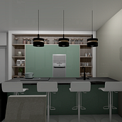 Cocina Doméstica Integrada . Un progetto di Design, Architettura d'interni, Interior Design e Interior Design di María Francés Trujillo - 30.06.2021
