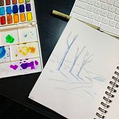 Trying new watercolour paintings. Un proyecto de Pintura a la acuarela, Bocetado y Sketchbook de mariel_b - 28.09.2021