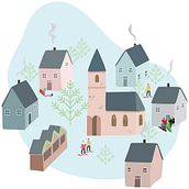 NEEDLE - Identité d'une application de ski - Illustration. Projekt z dziedziny Br, ing i ident, fikacja wizualna, Trad, c, jna ilustracja i Projektowanie graficzne użytkownika Manon Chaumont - 28.09.2021