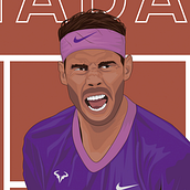 Ilustración Rafa Nadal  Ein Projekt aus dem Bereich Traditionelle Illustration und Grafikdesign von Ricardo Planelles - 28.09.2021