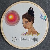 Meu projeto do curso: Criação de retratos bordados com aquarela. Un projet de Peinture, Aquarelle , et Broderie de Rita Resende - 29.09.2021