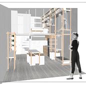 My project in Architectural Visualization Using Digital Collage course . % Julieta Cacciavillani tarafından hazırlanan Mimarlık, Grafik Tasarım, İç Mimarlık, İç Tasarım, Pe, zaj Mimarisi, Kolaj, Dijital Mimarlık, Mimari İllüstras, Ve on projesi - 09.29.2021