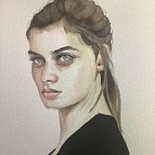 My project in Watercolor Portrait from a Photo course. Projekt z dziedziny Trad, c, jna ilustracja, Malowanie akwarelą i Portret użytkownika janehopem - 29.09.2021