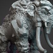 Prehistoric Creature. Modelagem 3D, Design de personagens 3D, e 3D Design projeto de Guillem Font Colet - 29.09.2021